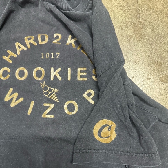 Cookies T-Shirt Mens Large Black Gold Graphic Streetwear Hard 2 Kill Print Hip H - Picture 4 of 6